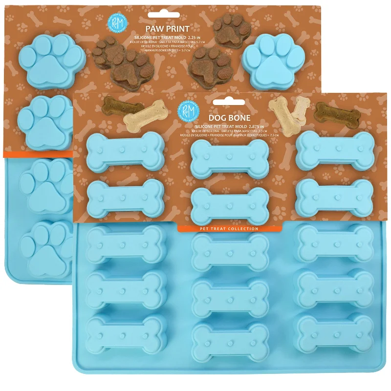 R&M International Pet Treats Mold Set, Paws/Bones