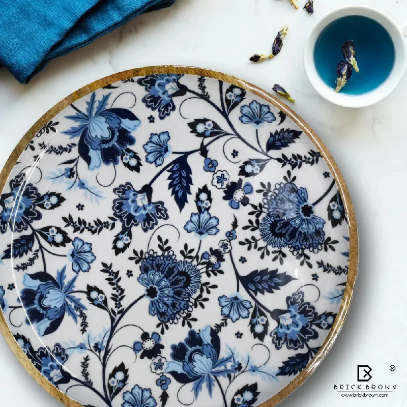 Floral Round Serving Platter