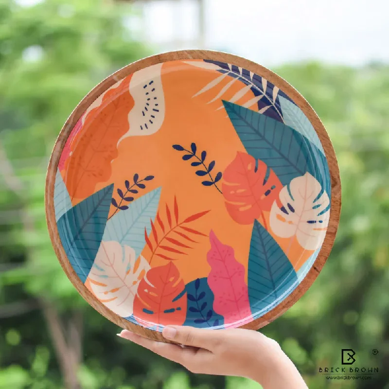 Tropical Round Serving Platter