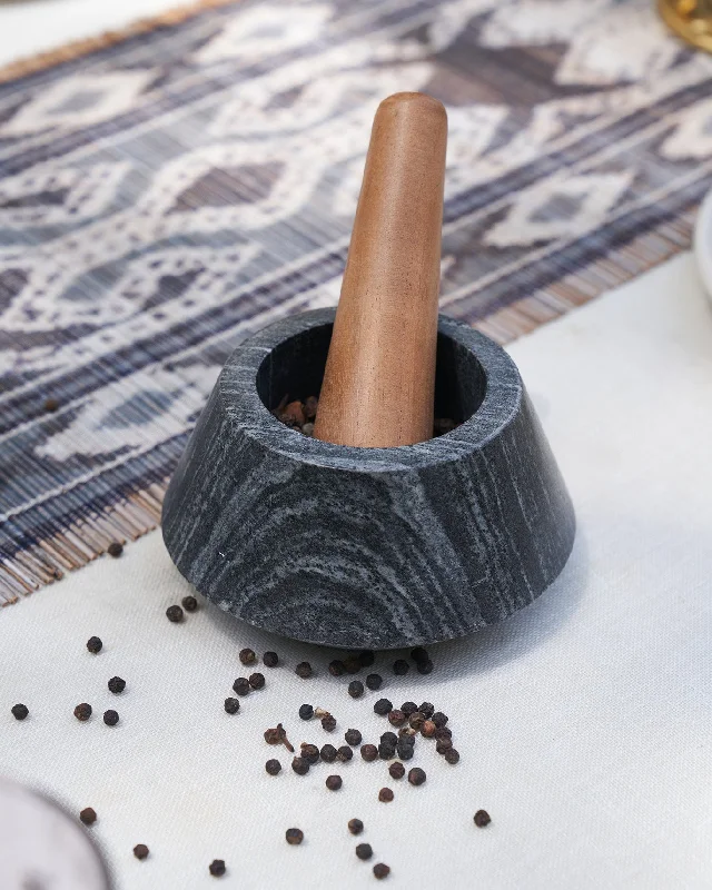 Ukiyo Mortar & Pestle - Midnight Marble