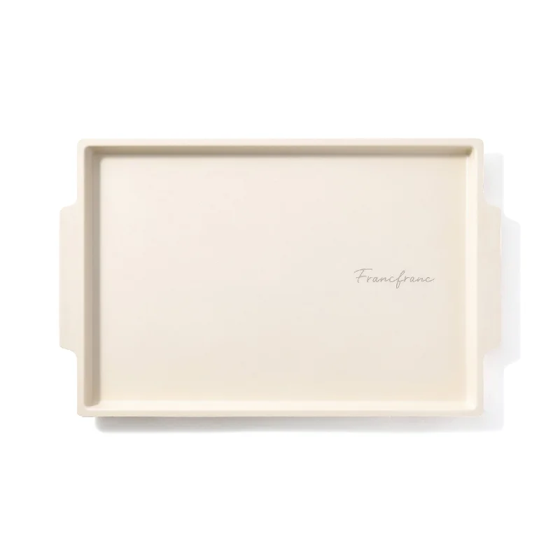 Matte Melamine Tray Ivory