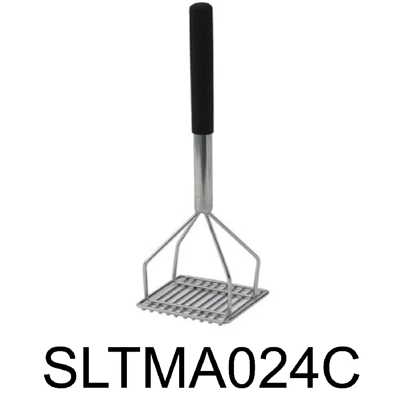 24" Square Potato Masher with Soft Grip, Chrome Plated