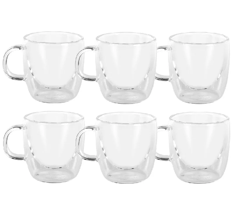 Avanti Caffe Manico Double Wall Glasses Set Of 6 - 250ml