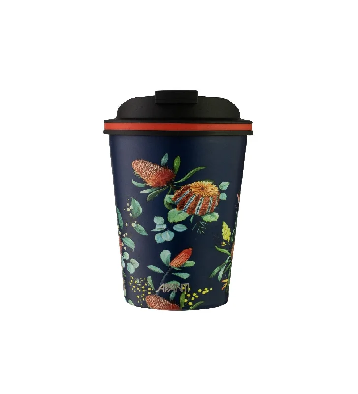 Avanti Go Cup Double Wall Insulated Cup - Australian Natives - Navy - 280ml