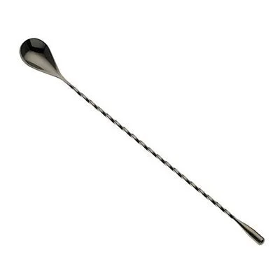 Barfly 12" Japanese Style Bar Spoon, Gun Metal Black