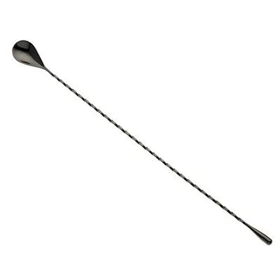 Barfly 16" Japanese Style Bar Spoon with Weighted End, Gun Metal Black