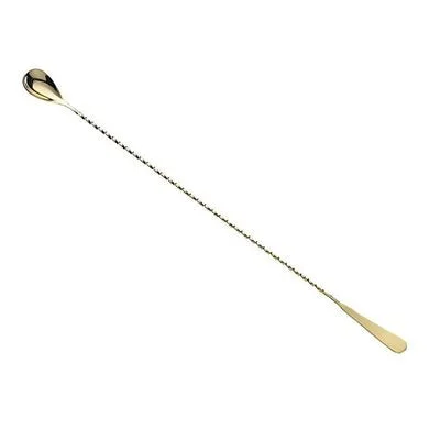 Barfly 17" Japanese Style Bar Spoon, Gold Plated