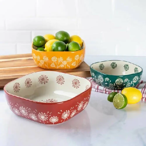 Baum In Full Bloom Serving Bowl Set -3-piece