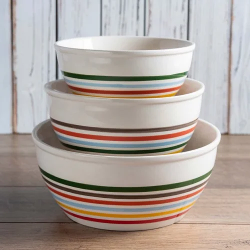 Baum Striped Bowl Set -3-piece