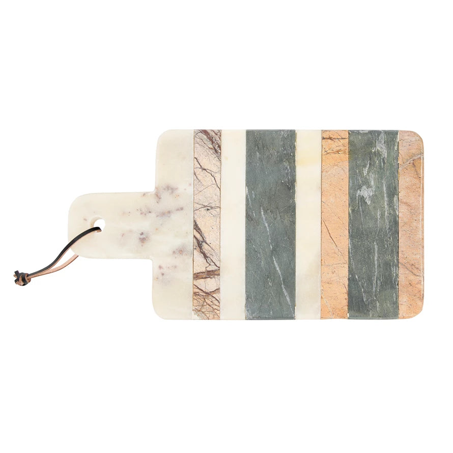 Bloomingville - Marble Cheese Board with Stripes