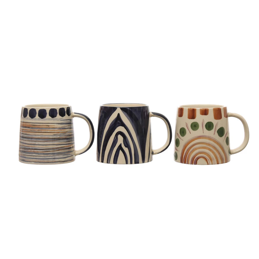 Creative Co-op - Hand-Painted Stoneware Mug