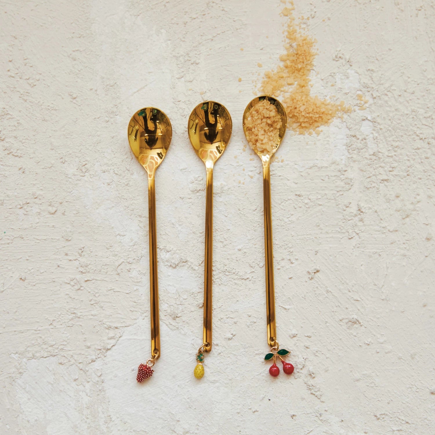 Creative Co-op - Mini Spoon with Fruit Charm