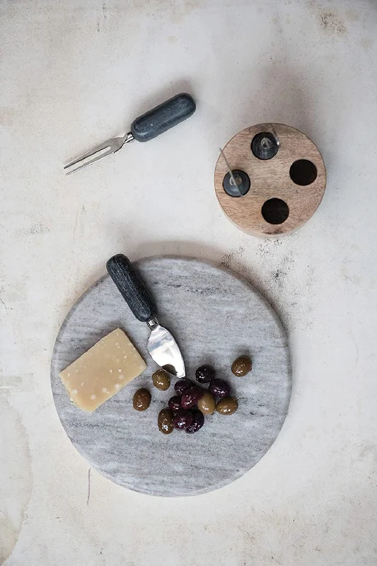 Creative Co-op - Reversible Round Marble Board