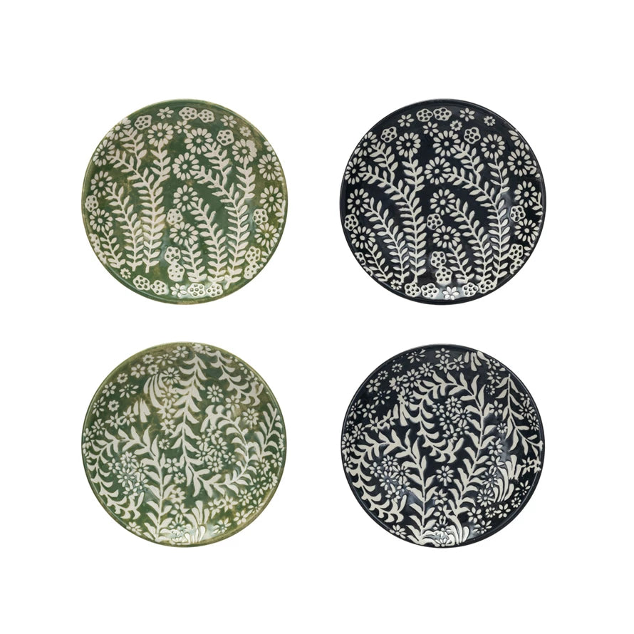 Creative Co-op - Stoneware Botanical Plate