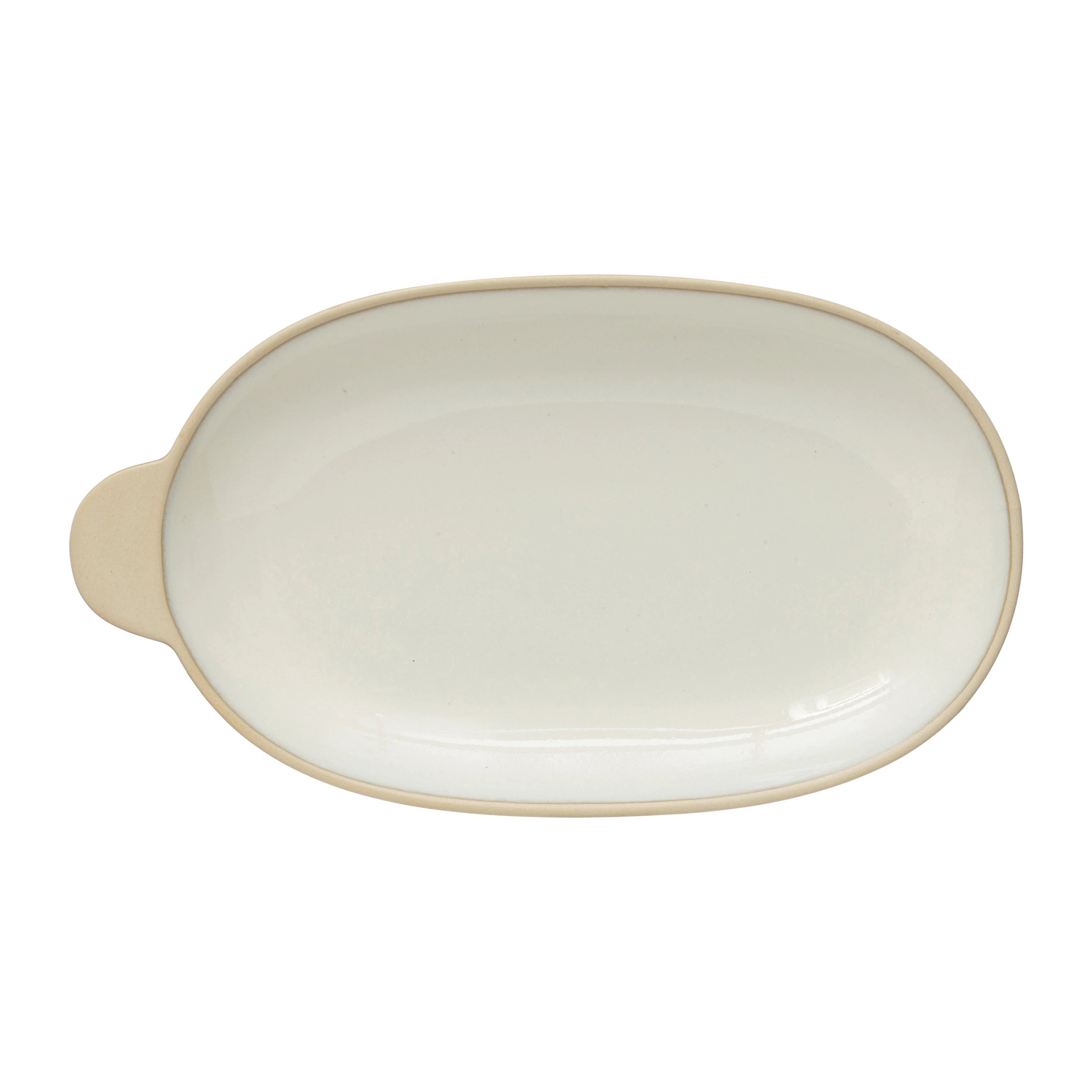 Creative Co-op - Stoneware Platter with Handle