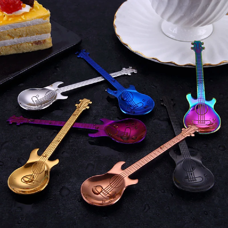 Creative Guitar Shaped Stainless Steel Spoons