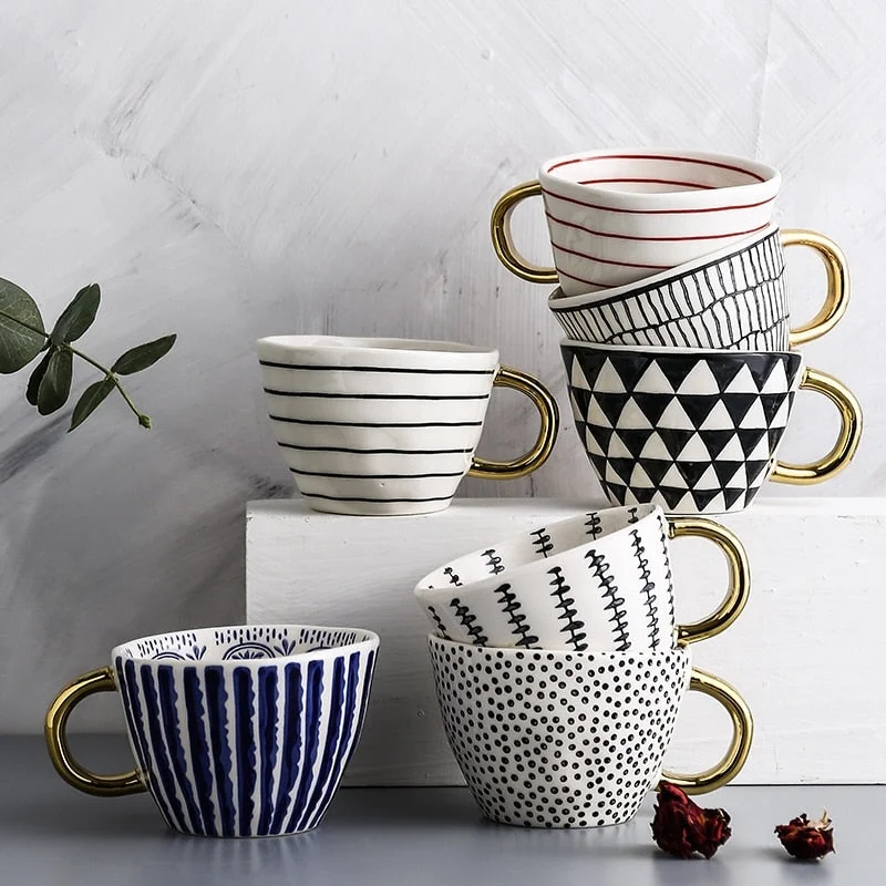 Creative Hand Painted Ceramic Mugs