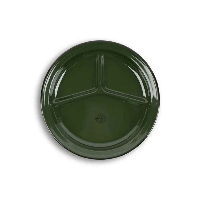 Crow Canyon - Camp Wandawega Enamel Camp Plate, Forest Green & Black