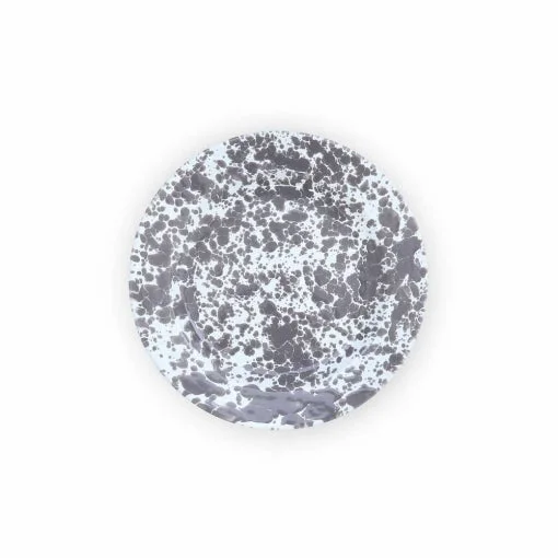 Crow Canyon - Enamelware Splatter Dinner Plate, Gray