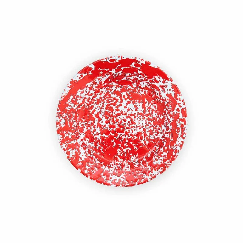 Crow Canyon - Enamelware Splatter Dinner Plate, Red