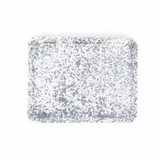 Crow Canyon - Enamelware Splatter Jelly Roll Pan, Gray