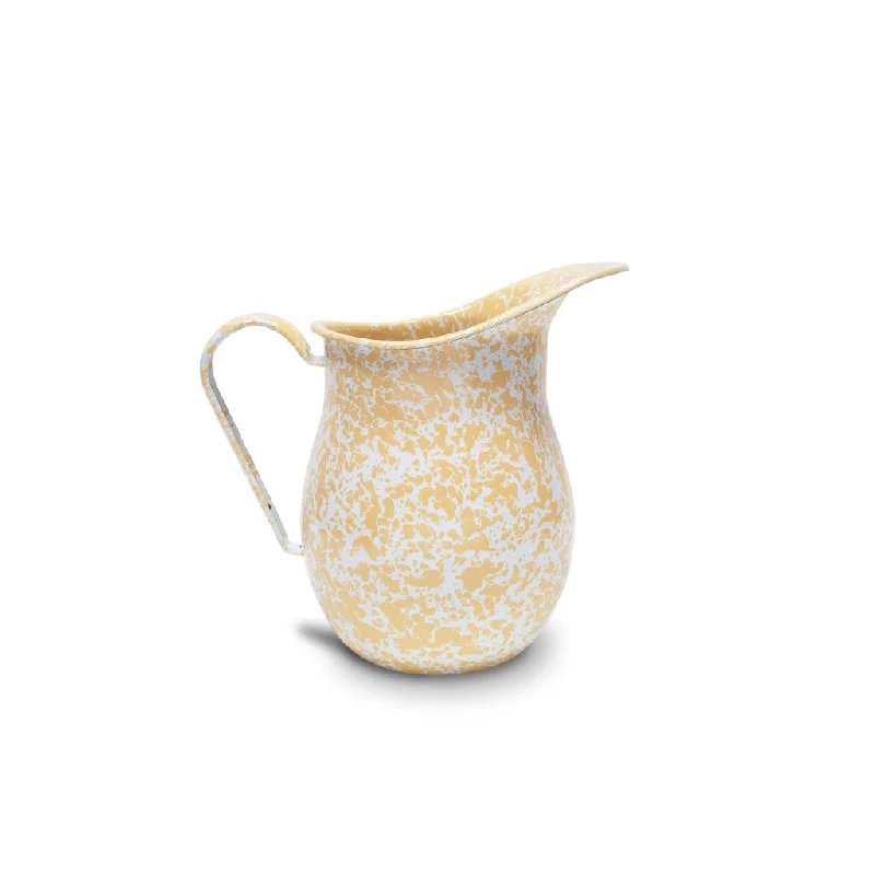 Crow Canyon - Enamelware Splatter Large Pitcher, Yellow