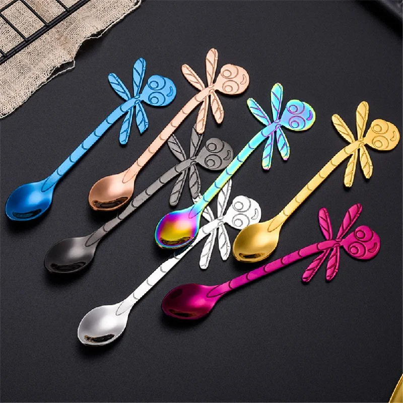 Dragonfly Shape Spoon Creative Coffee Spoon Teaspoon Accessories