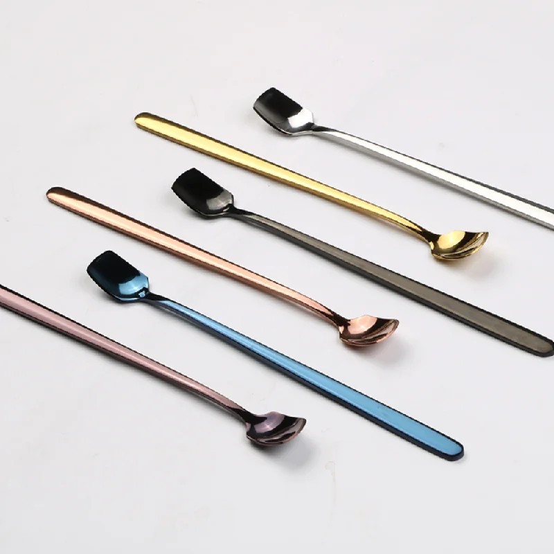 Elongated Stainless Steel Mixing Spoon