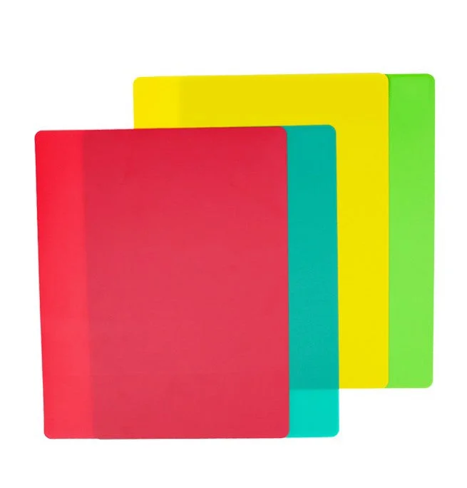 18" x 12" Flexible Assorted Color PE Plastic Cutting Board, 1 Pack