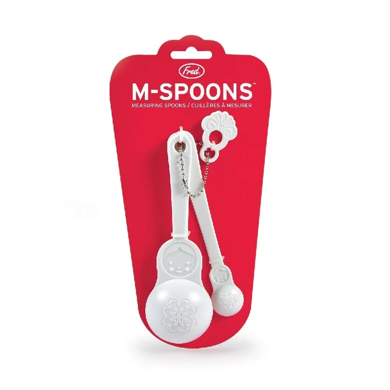 Fred M-spoons Matryoshka Measuring Spoons Set Of 5 White 0.9x4.6x14.6cm