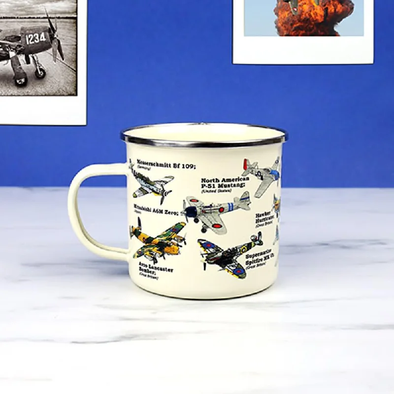 Gift Republic - Enamel Mug, Aeroplane