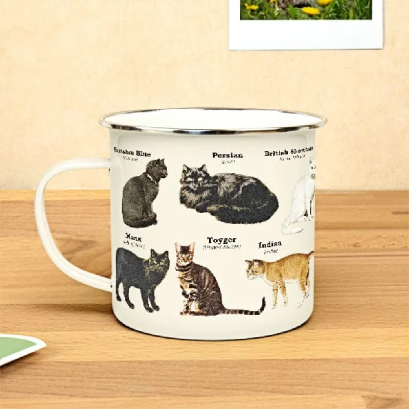 Gift Republic - Enamel Mug, Cats