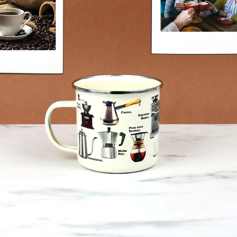 Gift Republic - Enamel Mug, Coffee