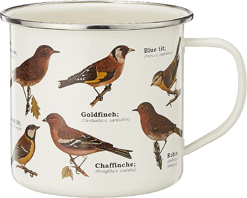 Gift Republic - Enamel Mug, Garden Birds