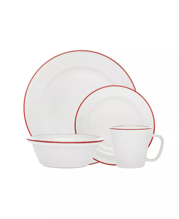 Godinger Gathering 16pcs Dinnerware Set - Red Touch