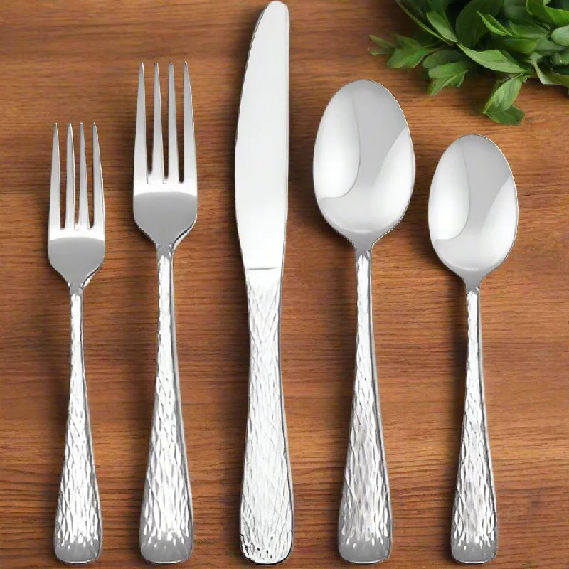 Hampton Forge Hammered Cutlery Set - 20pcs