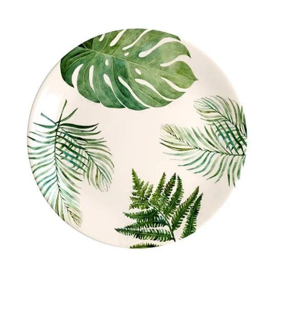 Kates Bamboo Dinner Plate Leaf Design