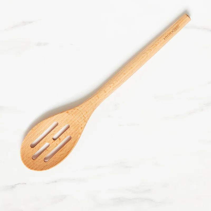 Kitchen Pro Oslo Beechwood Slotted Spoon