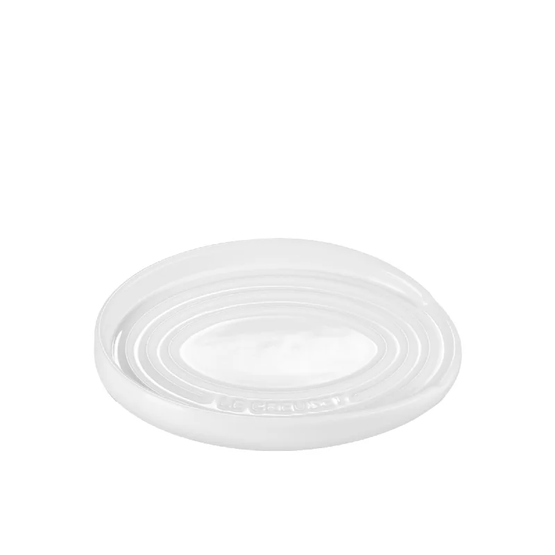 Le Creuset Stoneware Oval Spoon Rest in White