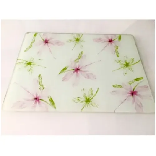 Linsan 12x18" Treasures Flower Glass Cutting Board