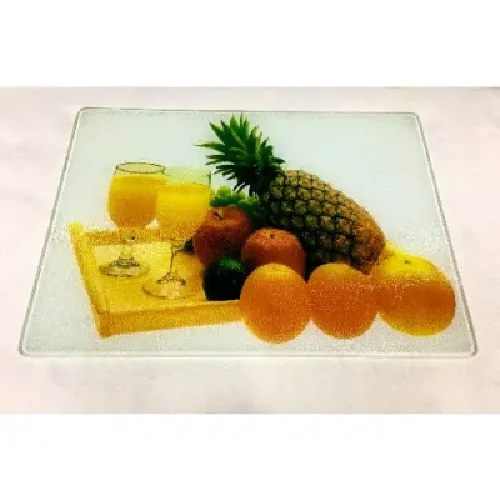 Linsan Anika Fruits Kitchen Glass Cutting Board - 28cm X 38cm