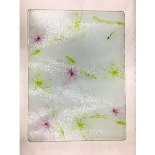 Linsan Prima Floral Blossom Glass Cutting Board - (40 X 30cm)