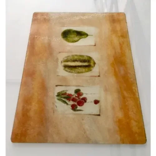 Linsan Prima Fruits Glass Cutting Board - (40 X 30cm)