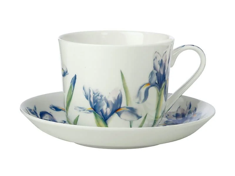 M&w Katherine Castle Floriade Breakfast Cup & Saucer 480ml Irises