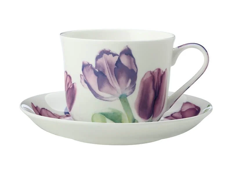 M&w Katherine Castle Floriade Breakfast Cup & Saucer 480ml Tulips