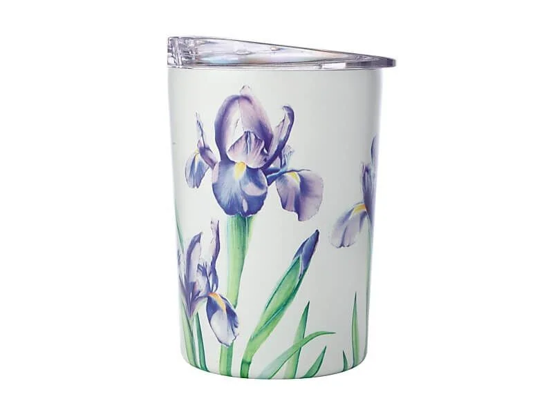 M&w Katherine Castle Floriade Double Wall Insulated Cup 360ml Irises