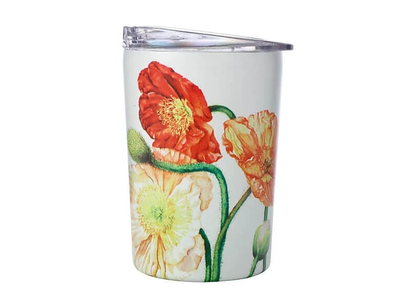 M&w Katherine Castle Floriade Double Wall Insulated Cup 360ml Poppies