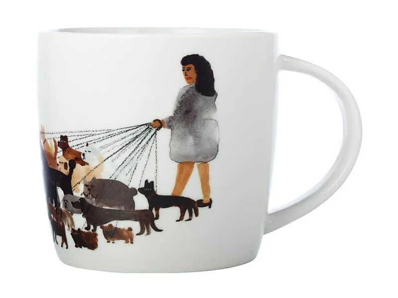 M&w Marc Martin Bff Mug 400ml Dog Walker