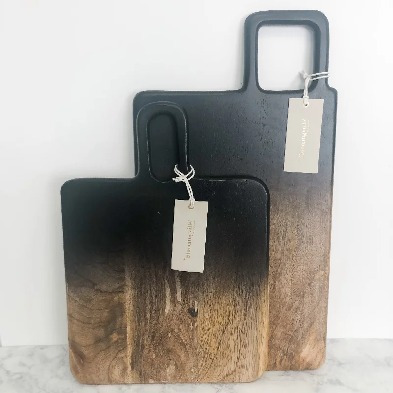 Mango Wood Ombre Cheese Cutting Board With Handle