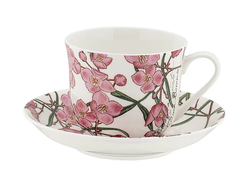 Maxwell & Williams Royal Botanic Gardens Australian Botanics Breakfast Cup & Saucer 450ml Boronia